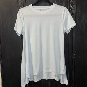 Athleta Light Blue Essence Handkerchief Hem Tee